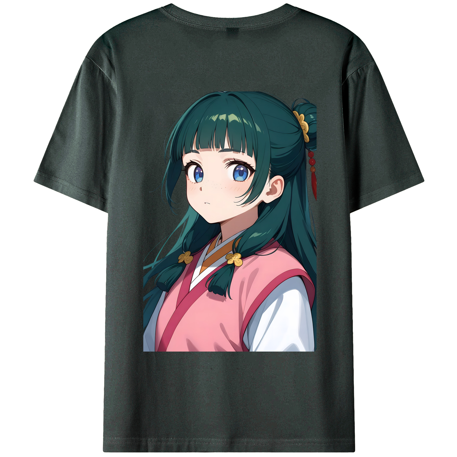 （画像用） 薬屋のひとりごと The Apothecary Diaries 綿100％ メンズ半袖Tシャツ（バックプリント） 通気性